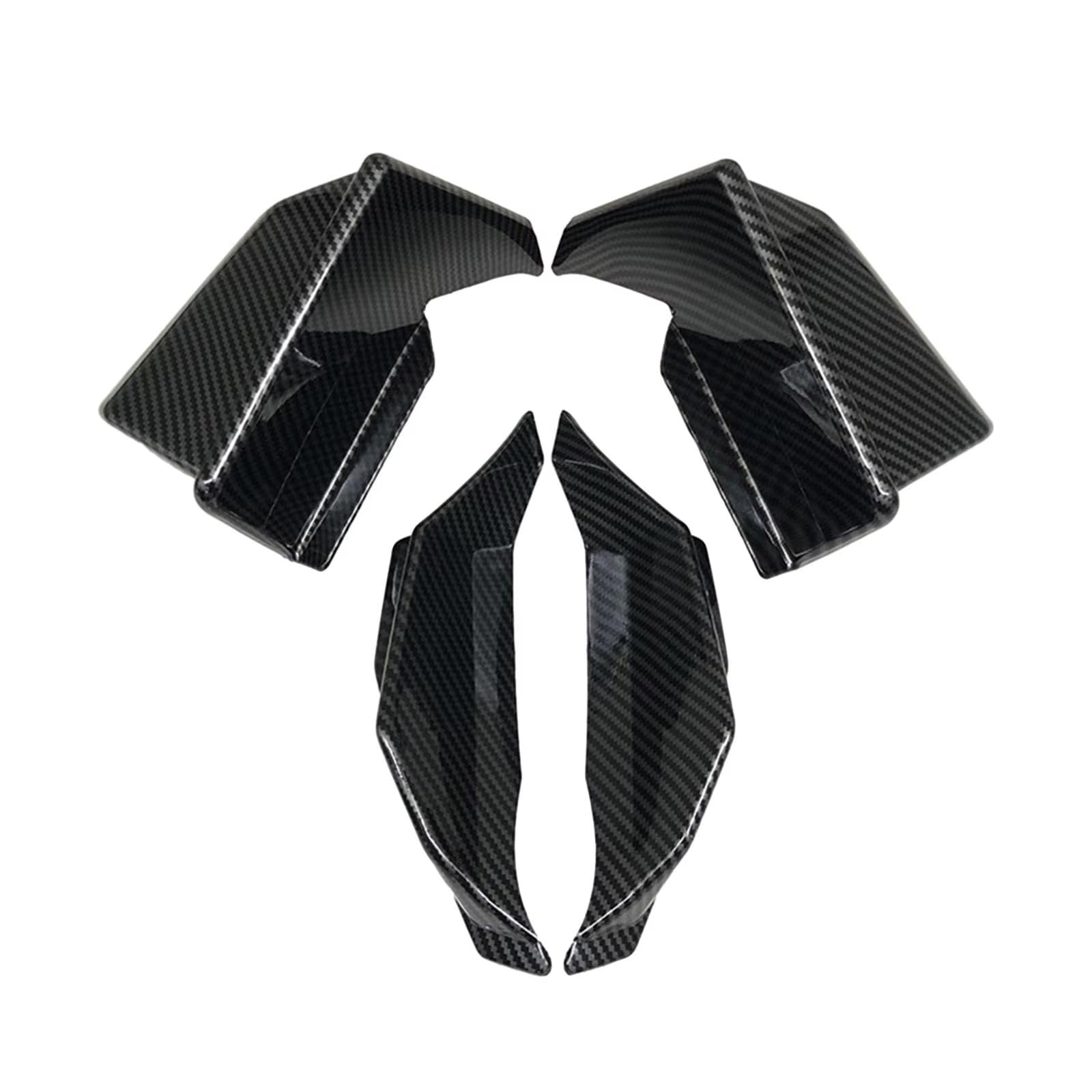 RDEQKIVZ Motorrad Winglets Für Adv160 2022 2023 2024 Vorderseite Winglet Wind Abdeckung Deflektor Spoiler Motorrad Aerodynamische Winglet Motorrad Zubehör(Black Strips) von RDEQKIVZ