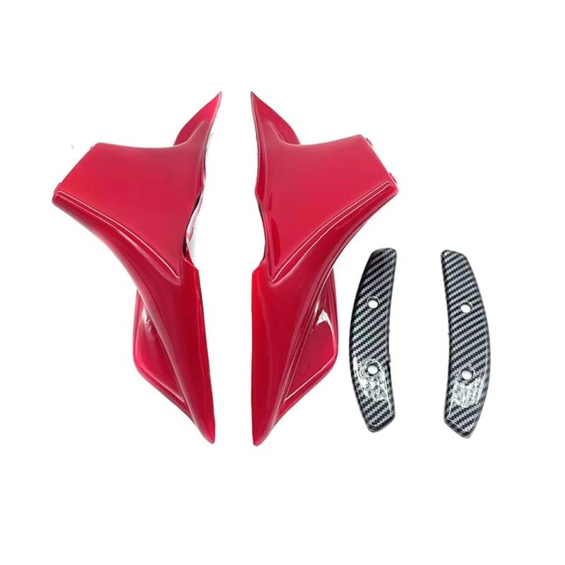 RDEQKIVZ Motorrad Winglets Für CBR650R 2019 2020 2021 2022 2023 Motorrad Front Licht Gugel Seite Winglet Wind Fin Spoiler Trim Abdeckung Motorrad Zubehör(Red) von RDEQKIVZ