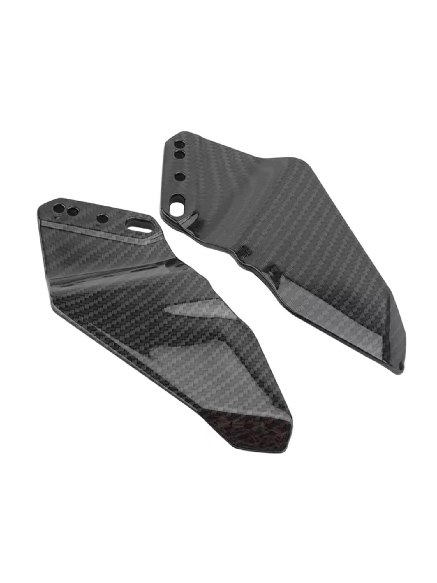 RDEQKIVZ Motorrad Winglets Für CBR900RR 2003-2020 Für VFR1200 Für NSR250 Motorrad Winglet Aerodynamische Für Flügel Kit Spoiler Motorrad Zubehör(Black) von RDEQKIVZ