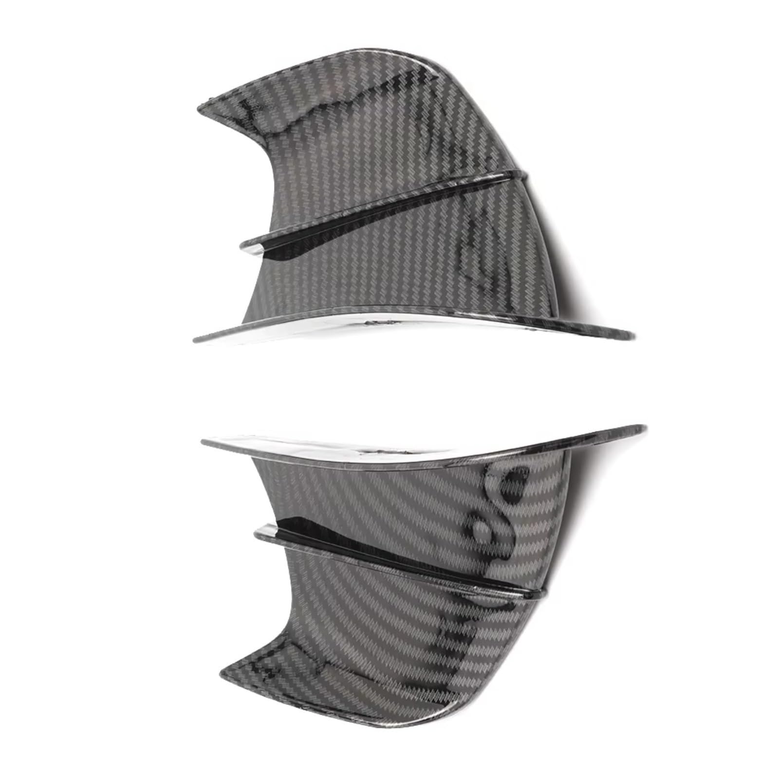 RDEQKIVZ Motorrad Winglets Für Ninja300 Für Ninja400 Für Ninja650 1 Paar Motorrad Verkleidung Winglet Aerodynamische Für Flügel Kit Spoiler Motorrad Zubehör(Carbon Fibre) von RDEQKIVZ