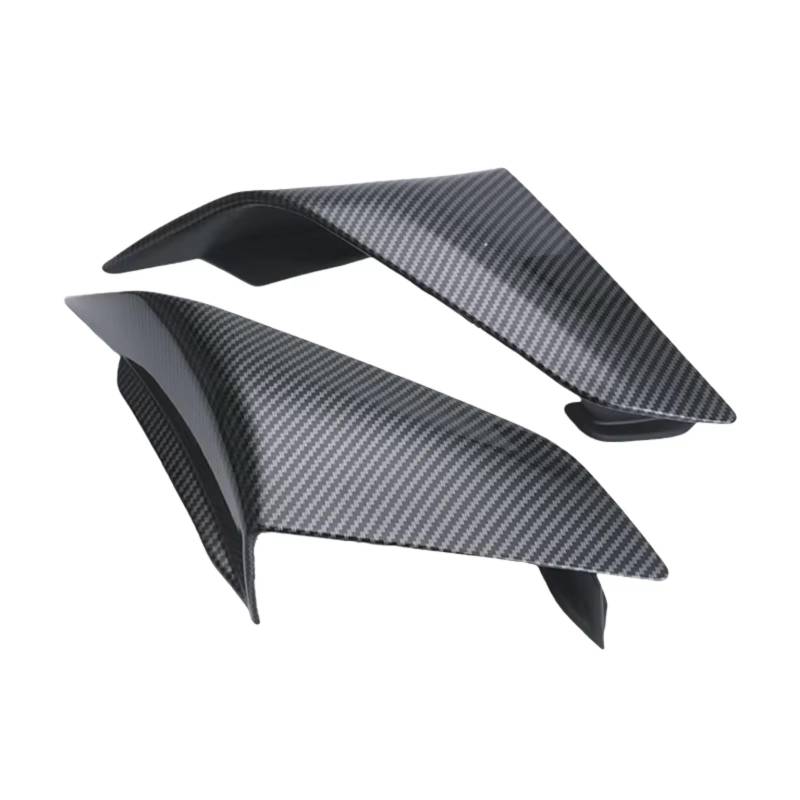 RDEQKIVZ Motorrad Winglets Für Ninja636 Für ZX-6R 2019 2020 2021 2022 Motorrad Feste Wind Für Flügel Aerodynamische Spoiler Winglets Verkleidung Motorrad Zubehör(ABS Carbon) von RDEQKIVZ