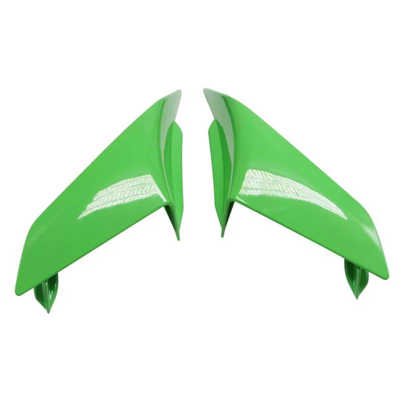 RDEQKIVZ Motorrad Winglets Für Ninja636 Für ZX-6R 2019 2020 2021 2022 Motorrad Feste Wind Für Flügel Aerodynamische Spoiler Winglets Verkleidung Motorrad Zubehör(Green) von RDEQKIVZ