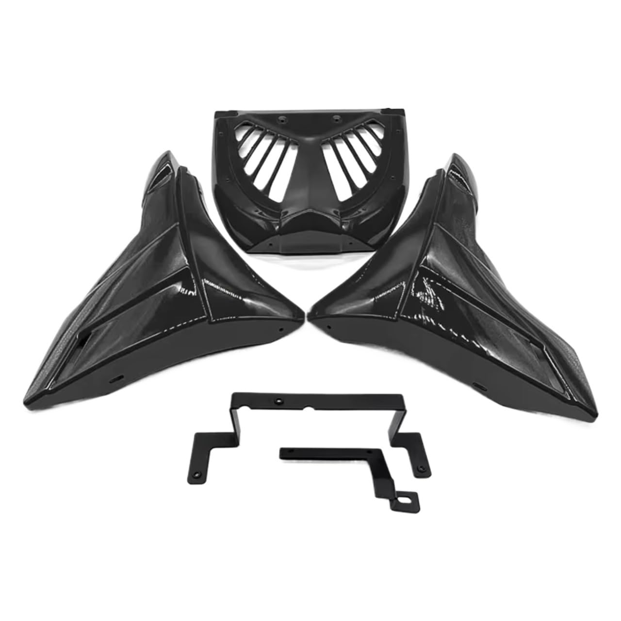 RDEQKIVZ Motorrad Winglets Für Rebel Für CMX-500 2017 2018 2019 2020 2021 2022 2023 2024 Bauch Für Pan Unteren Motor Spoiler Verkleidung Wachen Abdeckung Motorrad Bellypan(Glossy Black) von RDEQKIVZ
