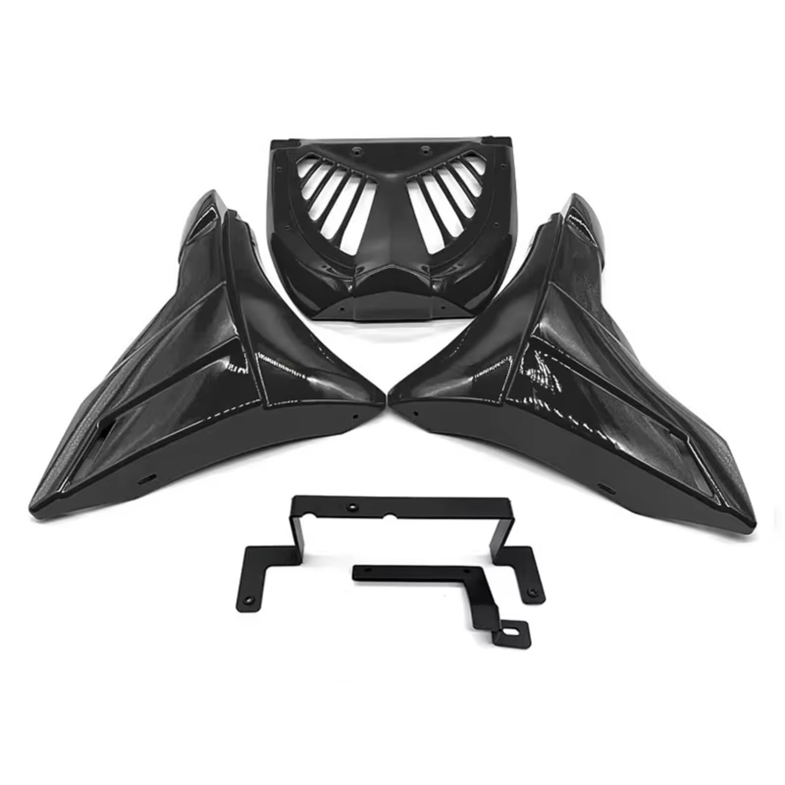 RDEQKIVZ Motorrad Winglets Für Rebel Für CMX-500 2017 2018 2019 2020 2021 2022 2023 2024 Bauch Für Pfanne Niedriger Motorspoiler-Spoiler-Guards Deckmotoren Bauchpan(Glossy Black) von RDEQKIVZ