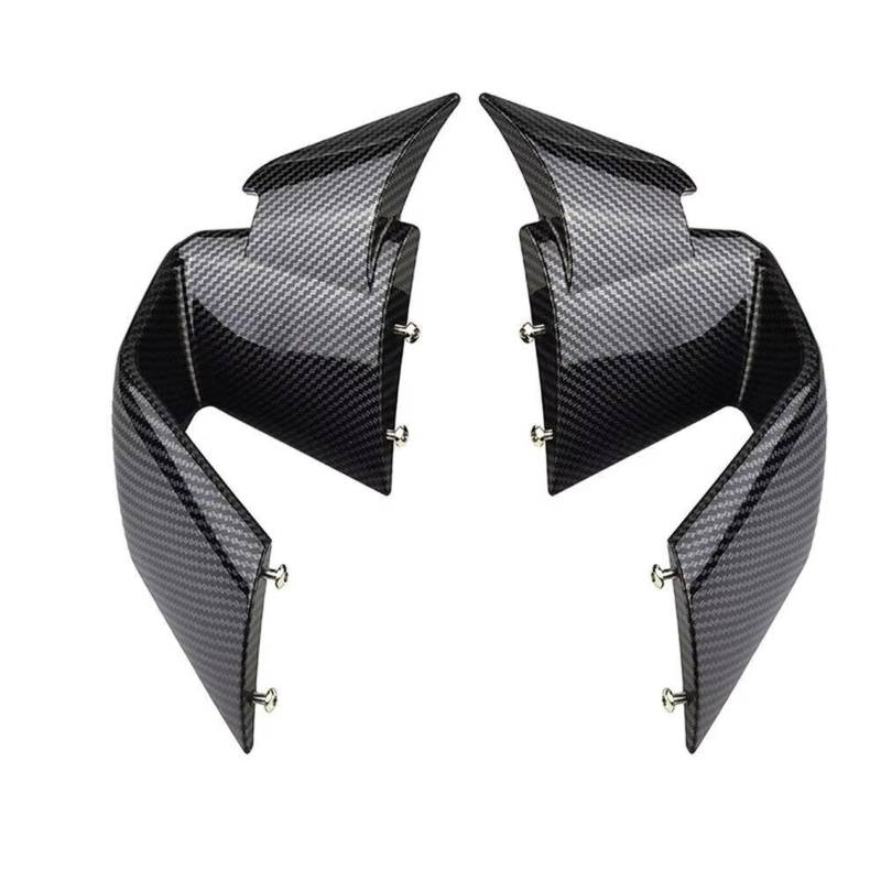 RDEQKIVZ Motorrad Winglets Für S1000RR 2019 2020 2021 2022 Für M1000RR 2020 2021 2022 2 Stück Kohlefaser-Frontspoiler Fxed Wind Winglets Motorradzubehör von RDEQKIVZ