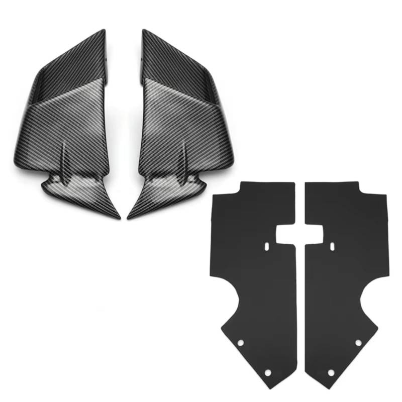 RDEQKIVZ Motorrad Winglets Für S1000RR 2019 2020 2021 2022 Für M1000RR 2020 2021 2022 Windschutzscheibe Für Flügel Verkleidung Vorne Aerodynamische Spoiler Winglets(Carbon Fiber) von RDEQKIVZ