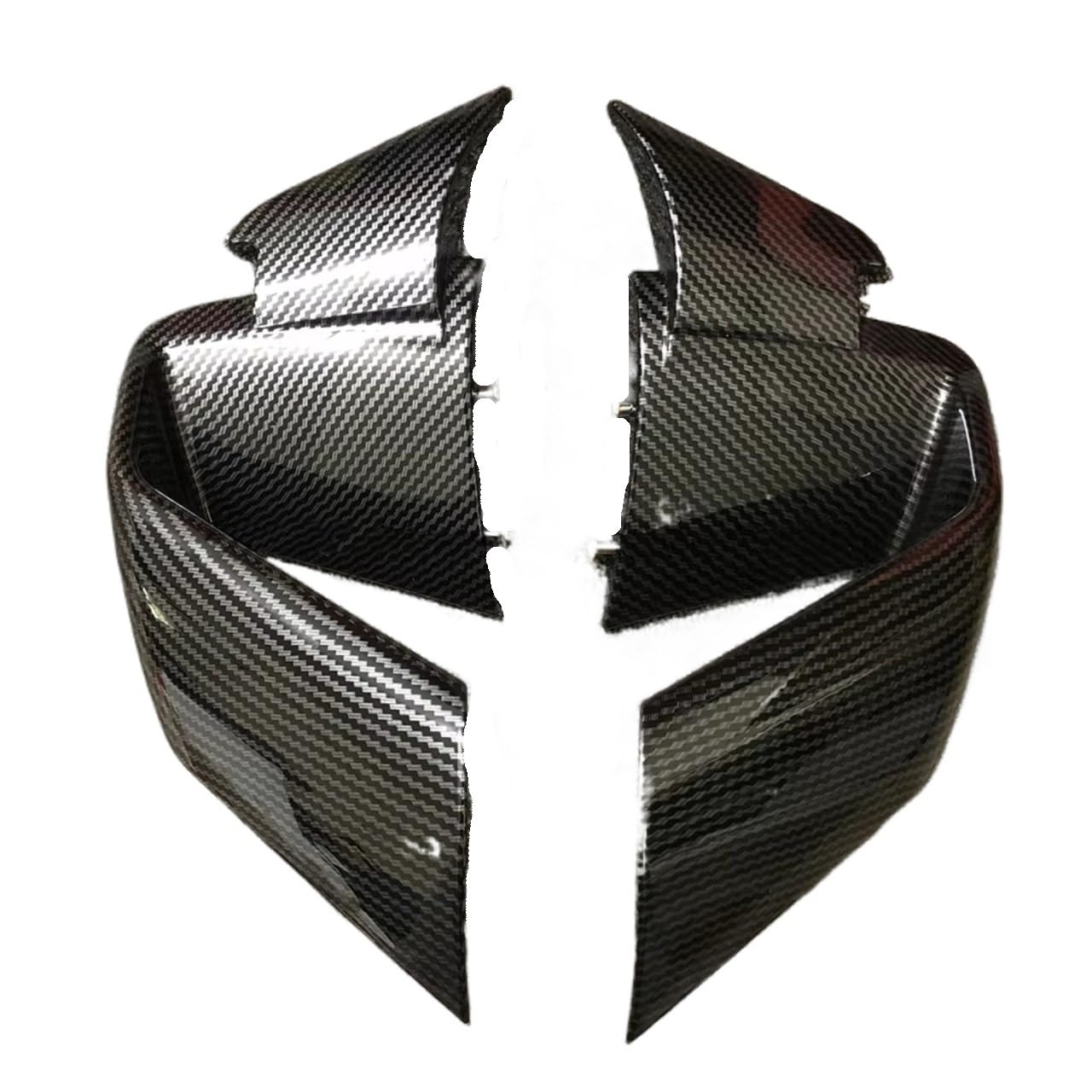 RDEQKIVZ Motorrad Winglets Für S1000RR 2019 2020 2021 2022 Für M1000RR 2021 Motorrad Seite Spoiler Motorrad Teile Verkleidung Deflektor Für Flügel Winglet(Carbon Fiber Texture) von RDEQKIVZ