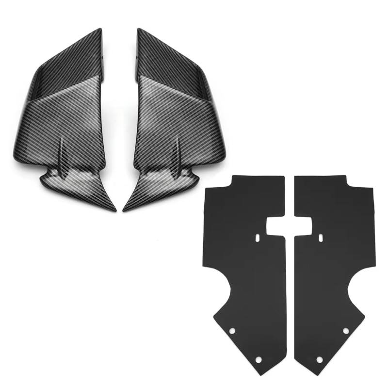 RDEQKIVZ Motorrad Winglets Für S1000RR Für M1000RR 2019 2020 2021 2022 Motorrad Windschutzscheibe Für Flügel Verkleidung Vorne Aerodynamische Spoiler Winglet(Carbon Glossy) von RDEQKIVZ
