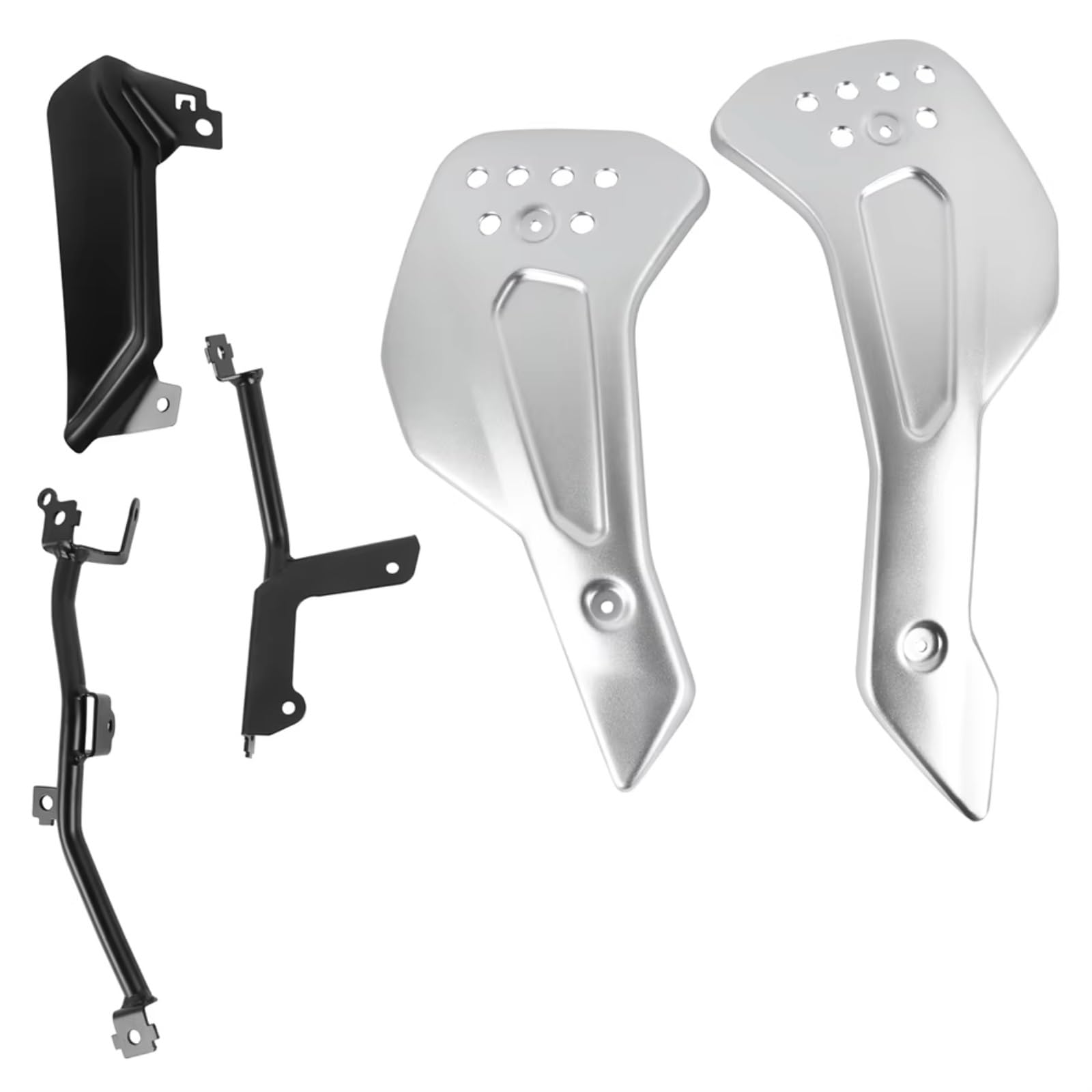 RDEQKIVZ Motorrad Winglets Für Trident660 2021 2022 2023 Motorrad Motor Spoiler Bauch Für Pan Untere Verkleidung Körper Kit Motorrad Zubehör(Silver) von RDEQKIVZ