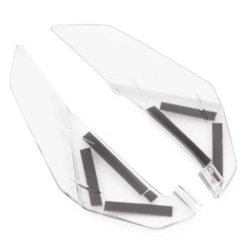 RDEQKIVZ Motorrad Winglets Für XL750 Für Transalp 2023 Motorrad Vorne Windabweiser Seite Spoiler Windschutzscheibe Windschutz Motorrad Zubehör(Transparent) von RDEQKIVZ