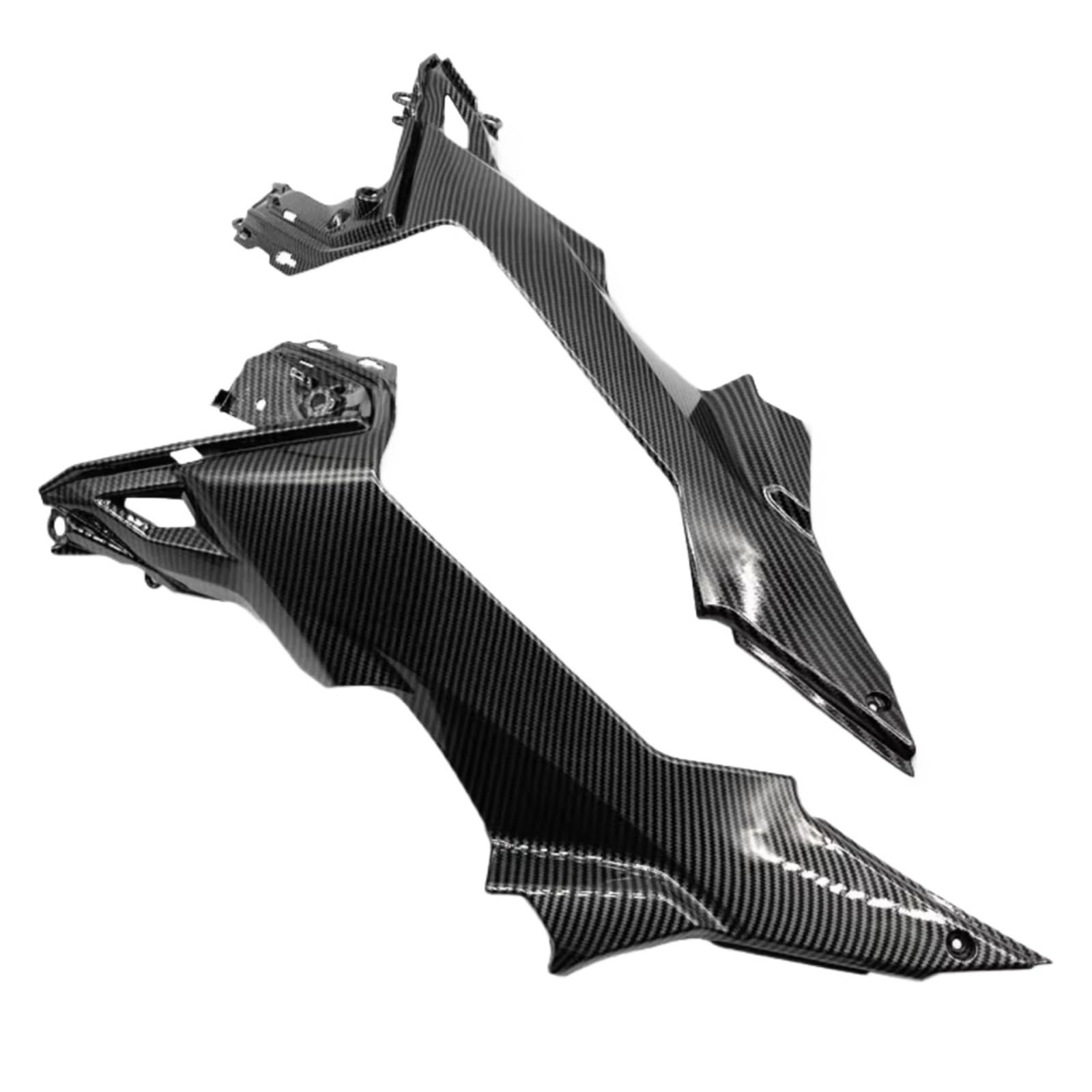 RDEQKIVZ Motorrad Winglets Für Z650 2017 2018 2019 2020 2021 2022 2023 Motorrad Kraftstoff Tank Seite Rahmen Mittlere Abdeckung Panel Verkleidung Spoiler Schutz(Carbon Look) von RDEQKIVZ
