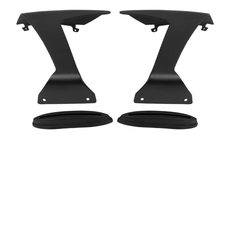 RDEQKIVZ Motorrad Winglets Für ZX-6R 2024 Motorrad Vorne Für Flügel Spoiler Frontal Für Naked Downforce Vorderrad Kotflügel Winglet Verkleidung Kit Motorrad Zubehör(Matte Black) von RDEQKIVZ