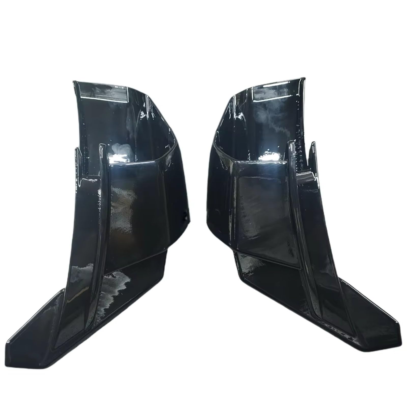 RDEQKIVZ Motorrad Winglets Kompatibel Mit Aprilia Für RS660 2021 2022 2023 2024. Motorrad-Aerodynamik Fixiert Für Wing GP Racing Für Wing Side Lower Force Spoiler(Glossy Black) von RDEQKIVZ
