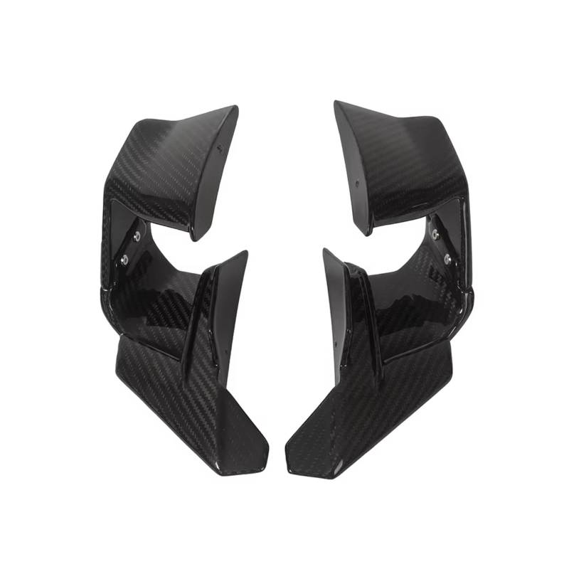 RDEQKIVZ Motorrad Winglets Kompatibel Mit Aprilia Für RS660 Carbon-Faser-Spoiler-Winglets Mit Entlüftungs-Twill-Motorradzubehör Frontlippe Wind Für Flügelabdeckung(Gloss) von RDEQKIVZ