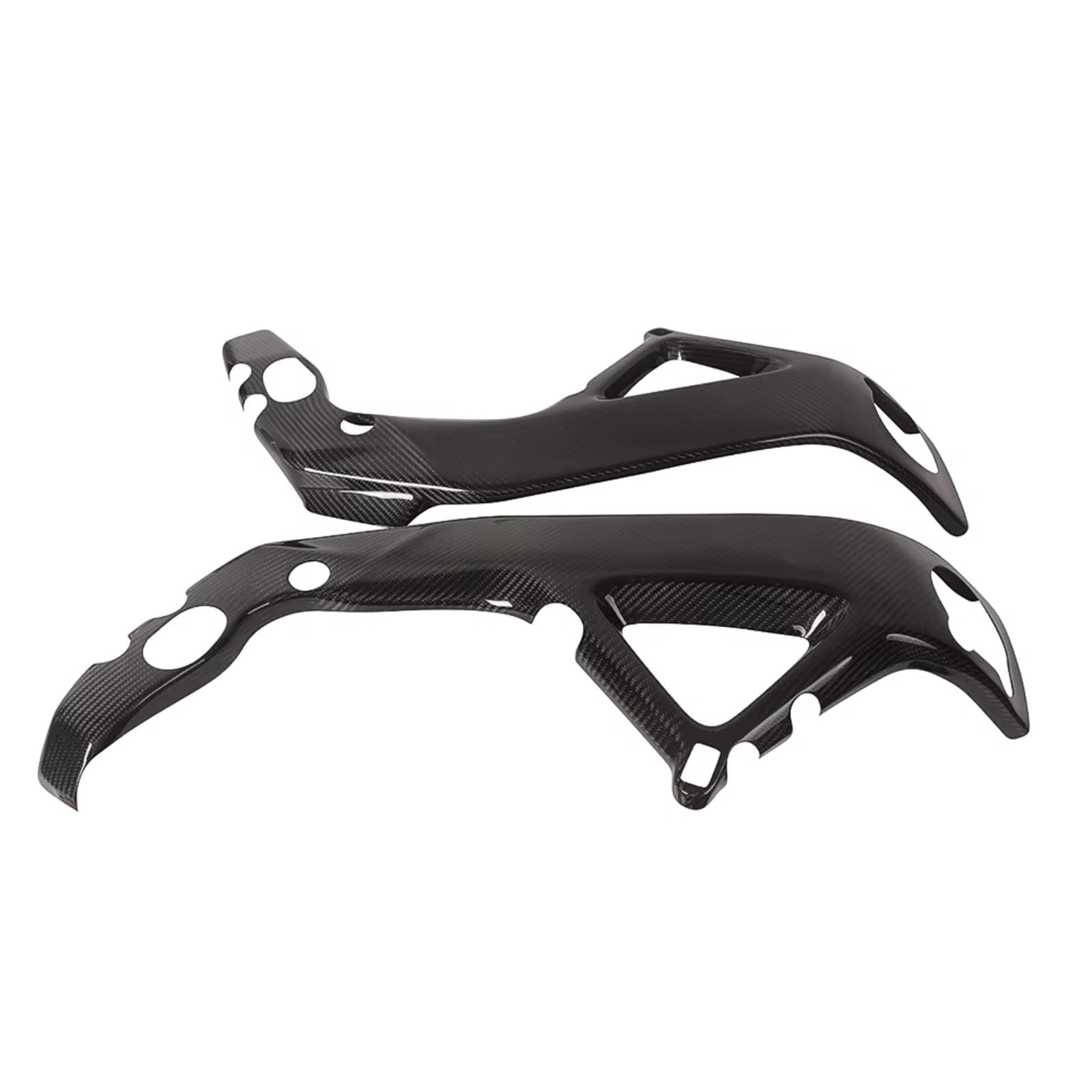 RDEQKIVZ Motorrad Winglets Kompatibel Mit Aprilia Für RSV4 2022 2023 2024 Seitenrahmenabdeckung Schutz Rahmenabdeckung Zierspoiler Glanz Vollcarbon(Matt Black) von RDEQKIVZ