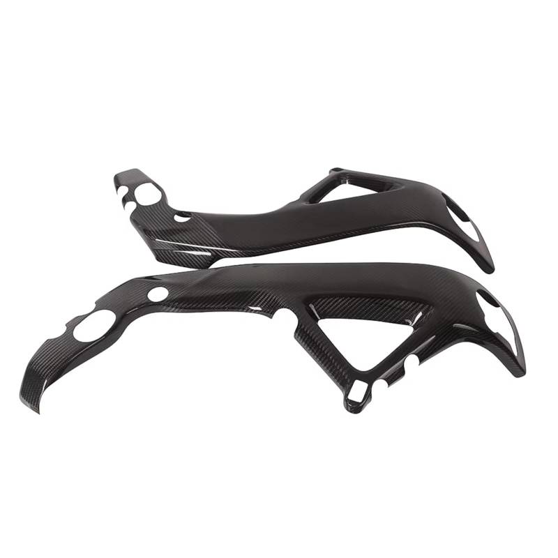 RDEQKIVZ Motorrad Winglets Kompatibel Mit Aprilia Für RSV4 2022 2023 2024 Seitenrahmenabdeckung Schutz Rahmenabdeckung Zierspoiler Glanz Vollcarbon(Matt Black) von RDEQKIVZ