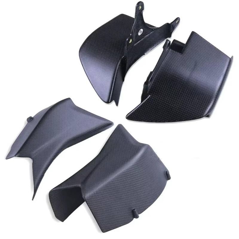 RDEQKIVZ Motorrad Winglets Kompatibel Mit Ducati Für Multistrada Für V4/S Für Sport Carbon Fiber Upper Lower Winglets Side Fixed Für Wing Air Deflektor Verkleidung Kit(Upper Lower Matte) von RDEQKIVZ