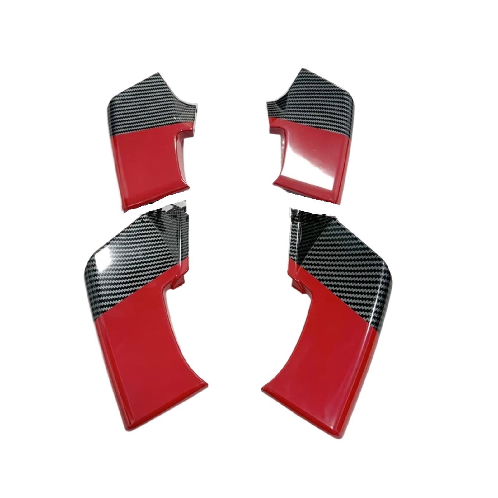 RDEQKIVZ Motorrad Winglets Kompatibel Mit Ducati Für V4/S/SP 2020 2021 2022 2023 Für V2 2022 2023 Winglets Wings Spoiler Fxed Motorrad Winglet Für Wing Kit(Carbon Fiber red) von RDEQKIVZ
