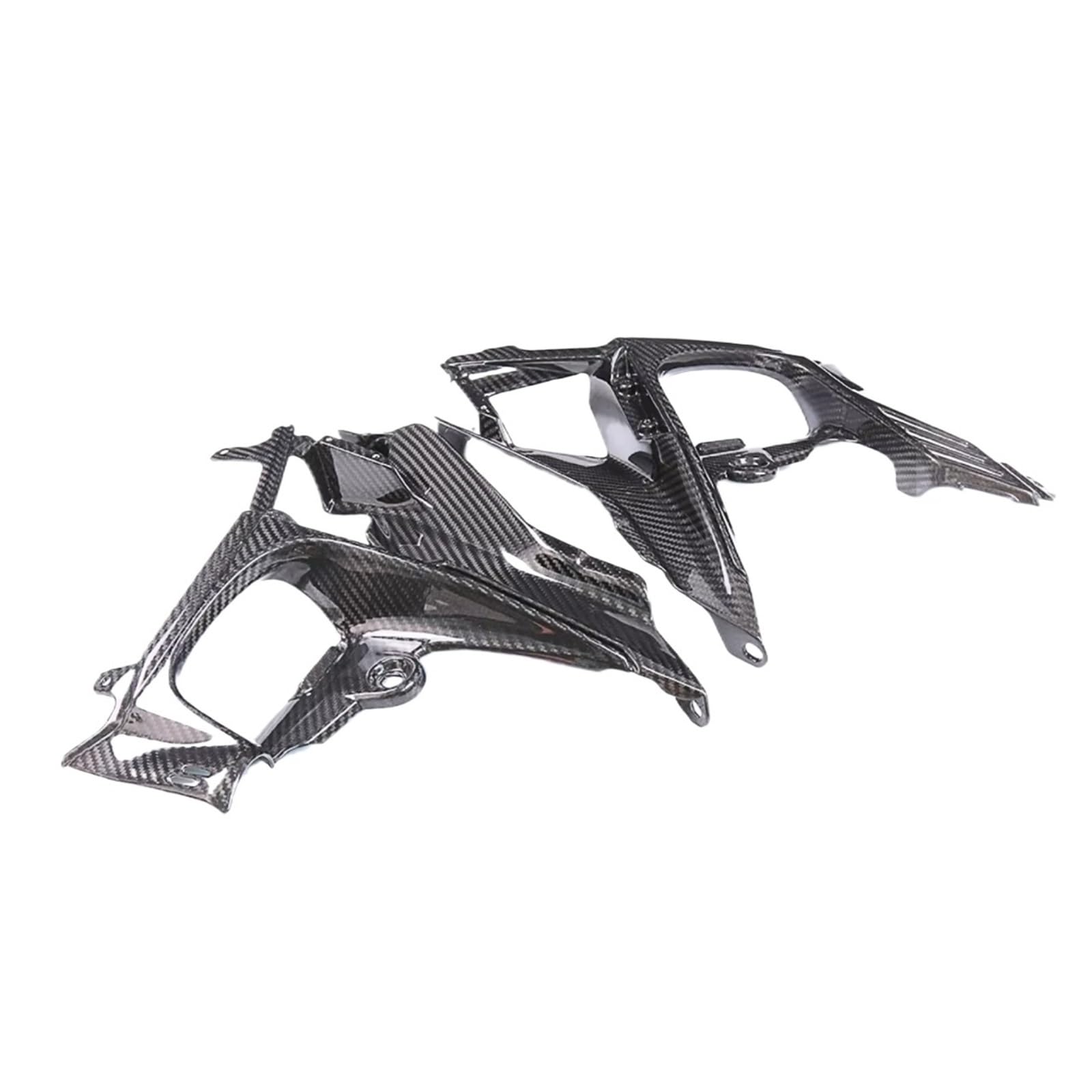 RDEQKIVZ Motorrad Winglets Kompatibel Mit Ducati Für V4 2020 2021 2022 2023 Frontverkleidung Tank Innere Seitenwände Spoilerabdeckung Motorradzubehör(Twill Weave Glossy) von RDEQKIVZ