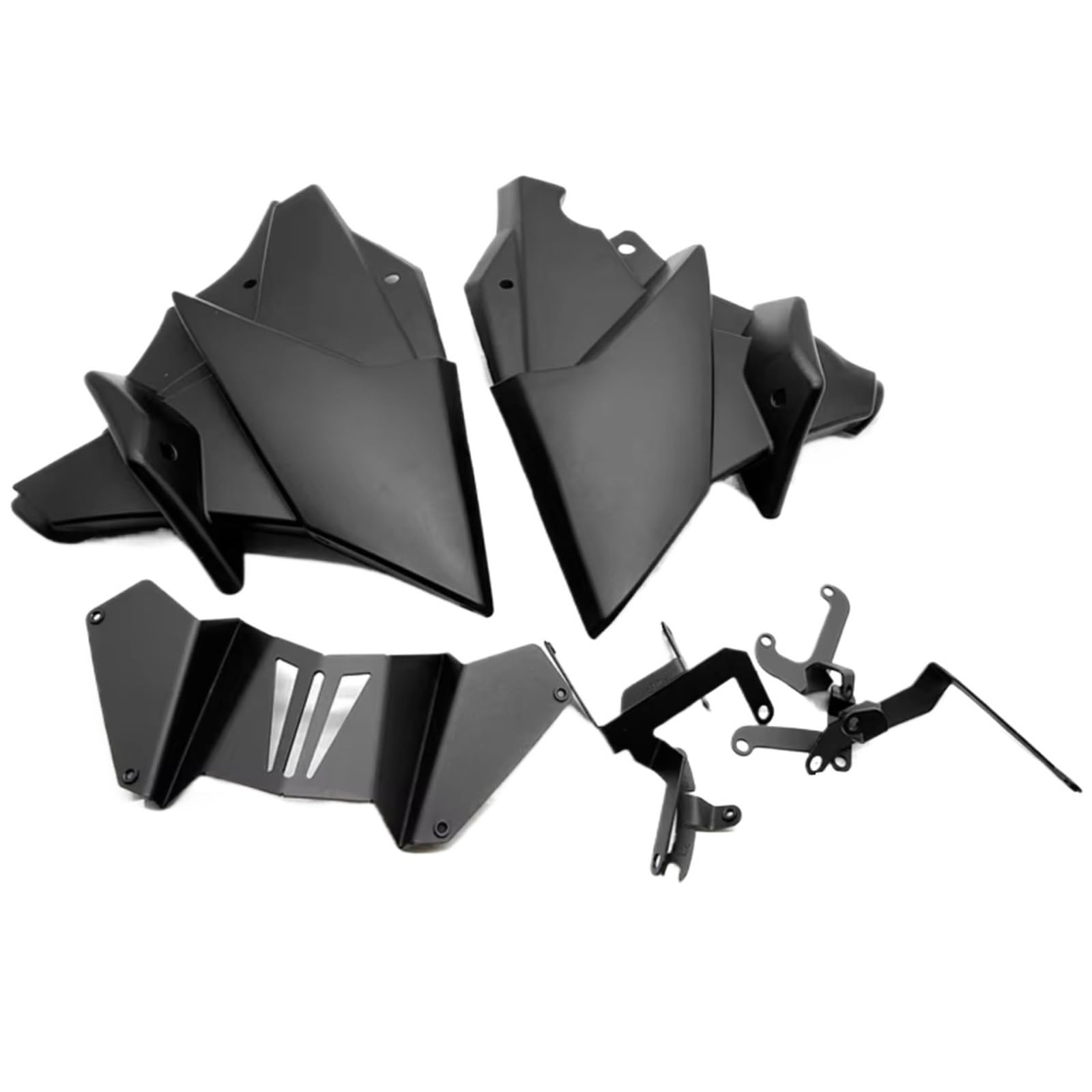 RDEQKIVZ Motorrad Winglets Kompatibel Mit Yamaha Für FZ09 Für MT-09 2021 2022 2023 2024 Bauch Für Pan Lower Engine Spoiler Fairing Guards Cover Motorrad Bellypan(Matt Black) von RDEQKIVZ