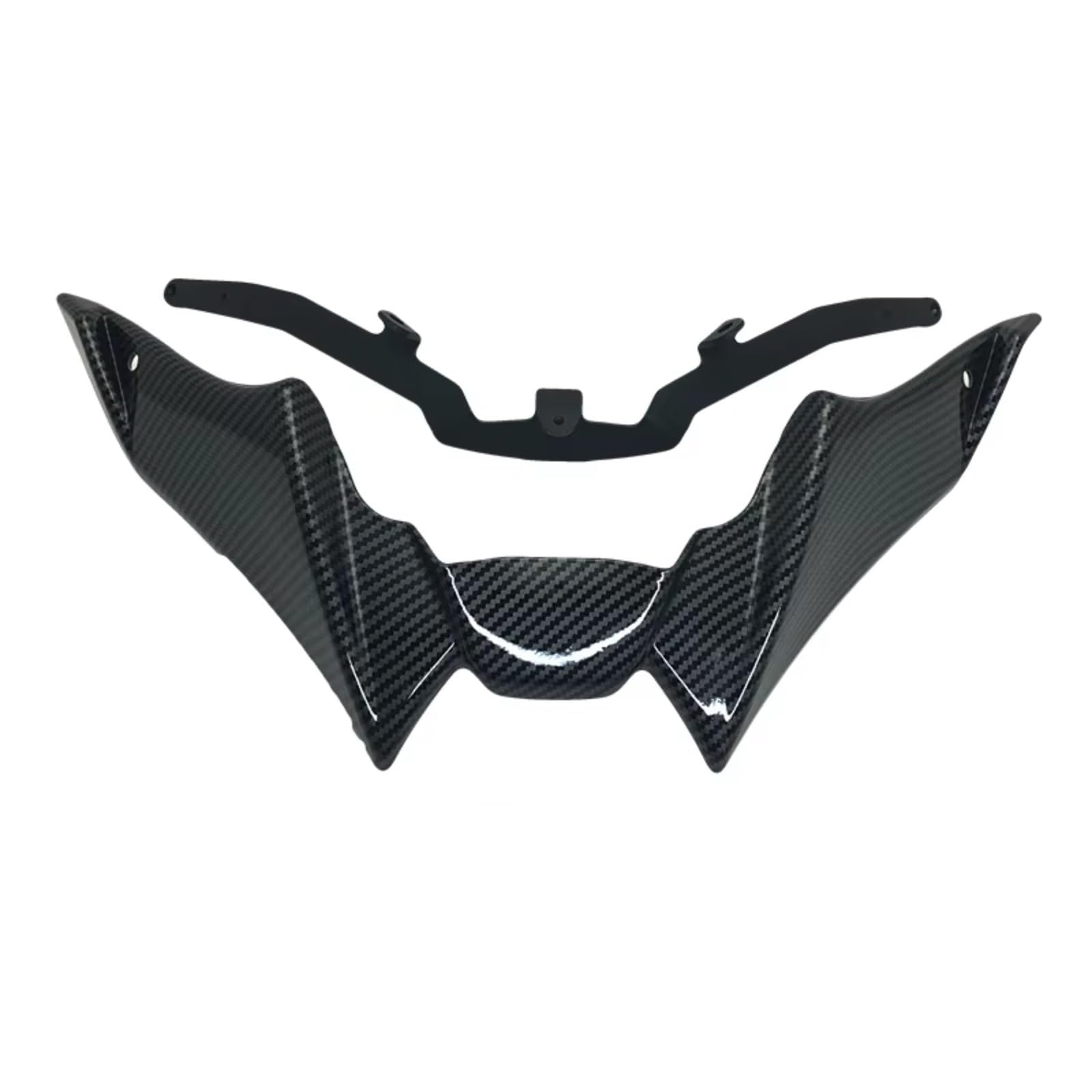 RDEQKIVZ Motorrad Winglets Kompatibel Mit Yamaha Für MT-09/SP 2021 2022 2023 Motorrad-Vorderrad-Kotflügel Schnabel, Nase Kegelverlängerung Extender Gugel Spoiler-Abdeckung(Carbon Look) von RDEQKIVZ