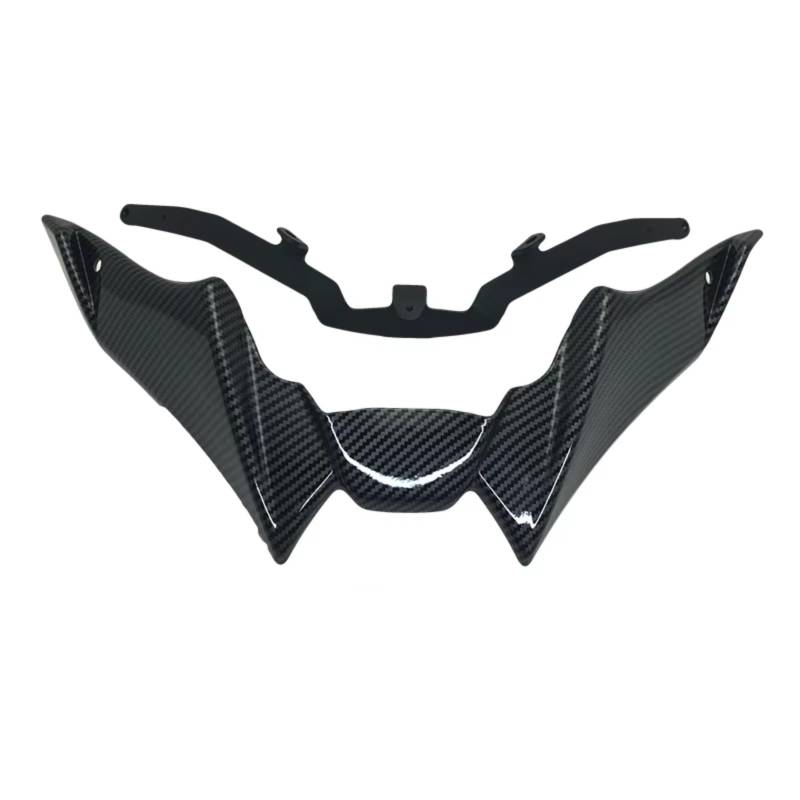 RDEQKIVZ Motorrad Winglets Kompatibel Mit Yamaha Für MT-09/SP 2021 2022 2023 Motorrad-Vorderrad-Kotflügel Schnabel, Nase Kegelverlängerung Extender Gugel Spoiler-Abdeckung(Carbon Look) von RDEQKIVZ