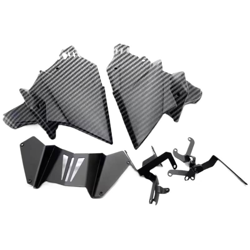 RDEQKIVZ Motorrad Winglets Kompatibel Mit Yamaha Für MT-09 Für MT-09 SP 2021 2022 2023 2024 Motorrad-Bauchpfanne Unterer Motorspoiler Verkleidungsschutzabdeckungen(Carbon Fiber Look) von RDEQKIVZ