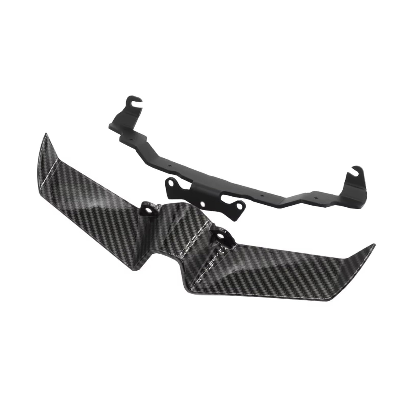 RDEQKIVZ Motorrad Winglets Kompatibel Mit Yamaha Für MT-10 Für MT10 SP 2022 2023 2024 Für Sport-Abtrieb Für Nackte Front-Forntal-Spoiler, Aerodynamische Flügelabweiser(Carbon Fiber Look) von RDEQKIVZ