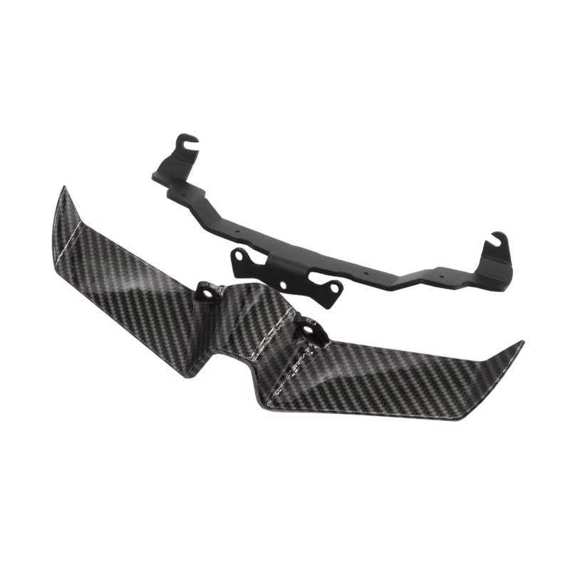 RDEQKIVZ Motorrad Winglets Kompatibel Mit Yamaha Für MT-10 Für MT10 SP 2022 2023 2024 Für Sport-Abtrieb Für Nackte Front-Forntal-Spoiler, Aerodynamische Flügelabweiser(Carbon Fiber Look) von RDEQKIVZ