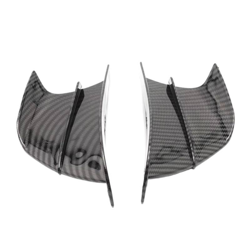 RDEQKIVZ Motorrad Winglets Kompatibel Mit Yamaha Für Nmax 125 Für Tmax 560 Für Tmax 530 1 Paar Verkleidungsseite Winglet Flügelabweiser Spoiler Motorradzubehör(Carbon Fibre) von RDEQKIVZ