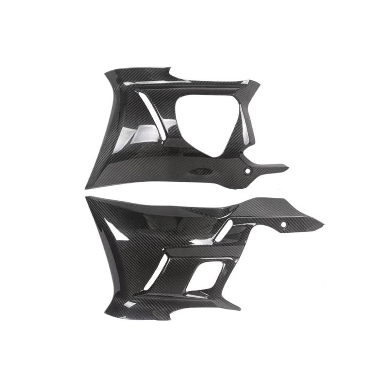 RDEQKIVZ Motorrad Winglets Kompatibel Mit Yamaha Für YZF-R3 2022 2023 Motorrad-Seitenteil Untere Abdeckung Kohlefaser-Frontspoiler Motorrad-Zubehör(Gloss) von RDEQKIVZ