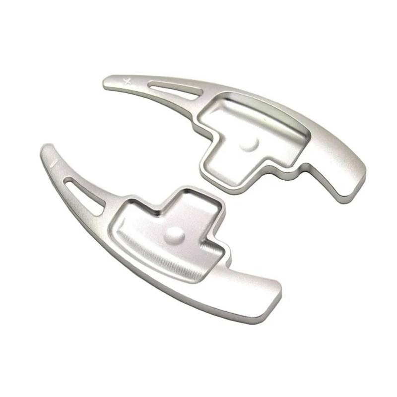 RDEQKIVZ Paddle Shifters Kompatibel Mit Benz Für C-Klasse W205 S205 Für CLA C117 GLE C292 GLA X156 2015 2016 2017 Autozubehör Lenkrad-Schaltwippen Schaltwippen-Verlängerungsschalter(Silver) von RDEQKIVZ