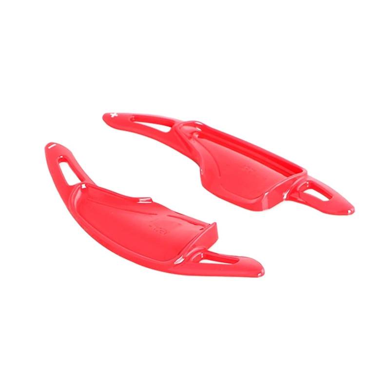 RDEQKIVZ Paddle Shifters Kompatibel Mit Chevrolet Für Camaro 2016 2017 2018 2019 Auto Carbon Fiber Texture Paddle Shifter Lenkrad Schaltwippen Styling ABS Dekoration Trim(Red) von RDEQKIVZ