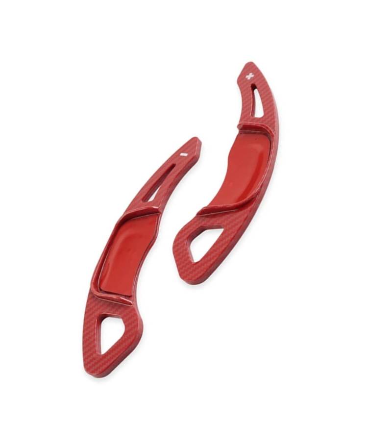 RDEQKIVZ Paddle Shifters Kompatibel Mit VW Für Golf 7 Für Mk7 Für Für GTI 2013 2014 2015 2016 2017 2018 2019 2020 Carbonfaser-Look Auto-Lenkrad-Schaltwippenverlängerung(Carbon Red) von RDEQKIVZ