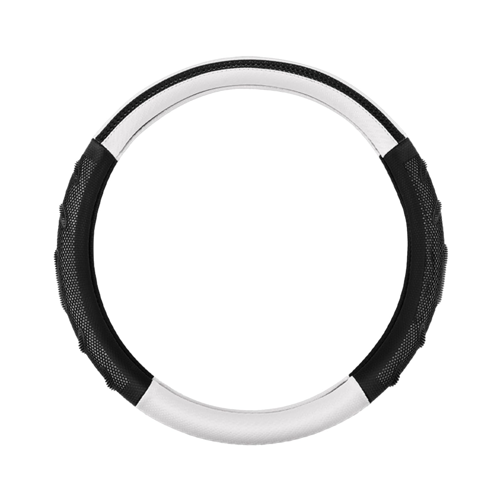 Lenkradbezug – Universell Passend 38 cm / 15 Zoll, rutschfest & Atmungsaktiv, Leder Lenkradhülle für C-Elysee/C-Zero/C1/C2/C3/C3 Aircross, a-O Type-Black+White Lenkradbezug – Universell Passend 38 cm / 15 Zoll, rutschfest & Atmungsaktiv, Leder Lenkradhülle für C-Elysee/C-Zero/C1/C2/C3/C3 Aircross, a-O Type-Black+White von RDQUYPC