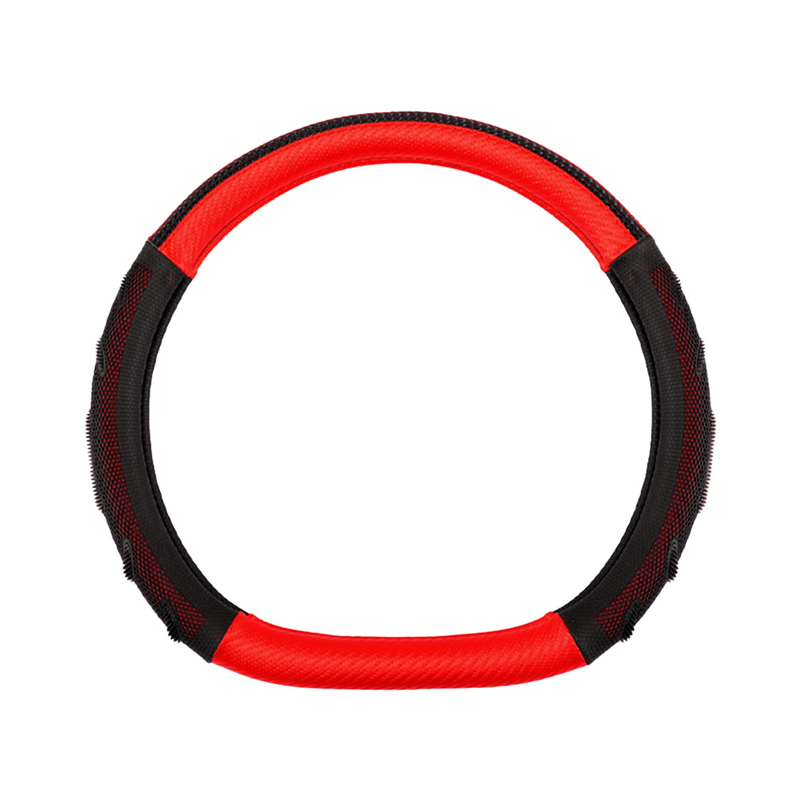 Lenkradbezug – Universell Passend 38 cm / 15 Zoll, rutschfest & Atmungsaktiv, Leder Lenkradhülle für C-Elysee/C-Zero/C1/C2/C3/C3 Aircross, b-D Black+red Lenkradbezug – Universell Passend 38 cm / 15 Zoll, rutschfest & Atmungsaktiv, Leder Lenkradhülle für C-Elysee/C-Zero/C1/C2/C3/C3 Aircross, b-D Black+red von RDQUYPC