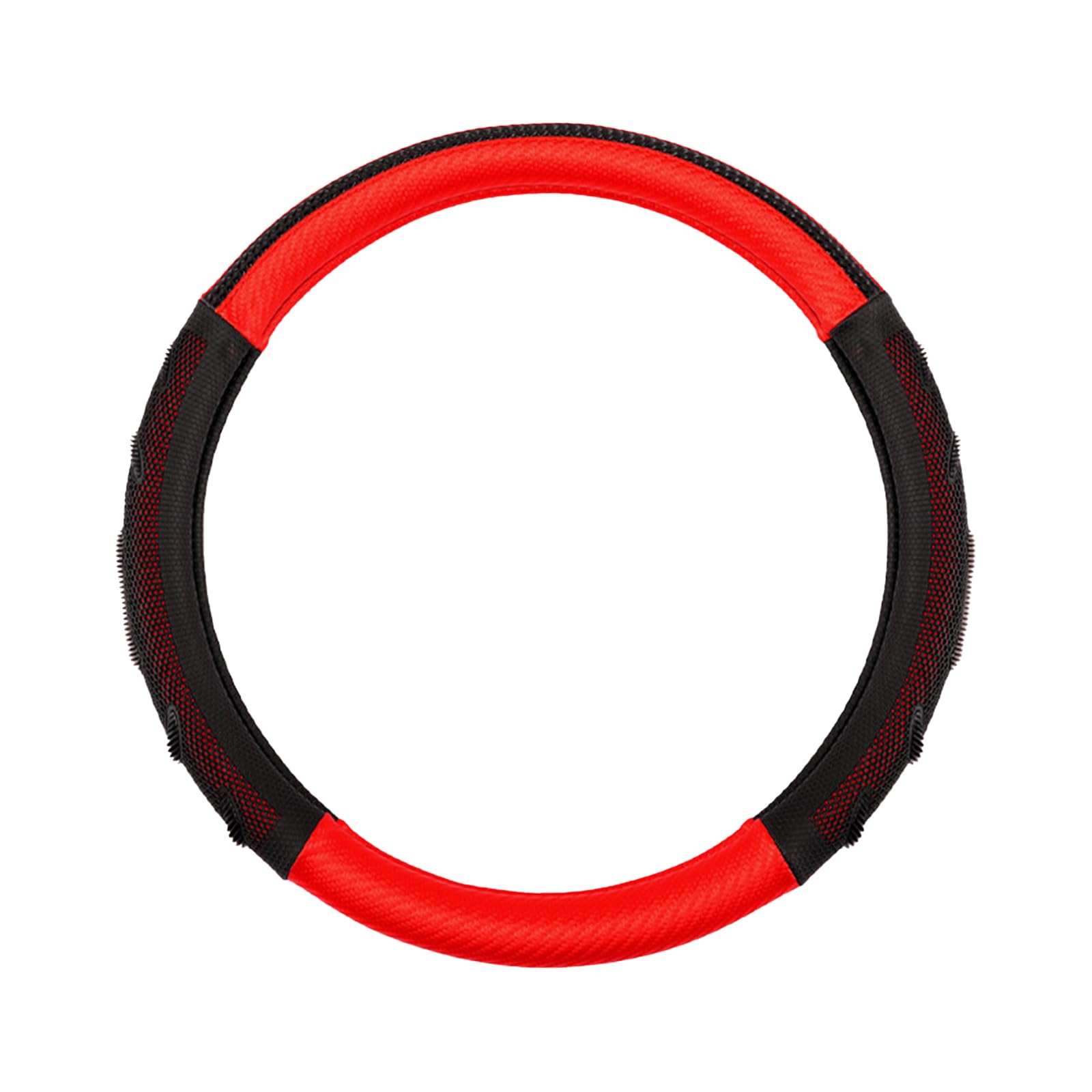Lenkradbezug – Universell Passend 38 cm / 15 Zoll, rutschfest & Atmungsaktiv, Leder Lenkradhülle für C-Elysee/C-Zero/C1/C2/C3/C3 Aircross, b-O Black+red Lenkradbezug – Universell Passend 38 cm / 15 Zoll, rutschfest & Atmungsaktiv, Leder Lenkradhülle für C-Elysee/C-Zero/C1/C2/C3/C3 Aircross, b-O Black+red von RDQUYPC