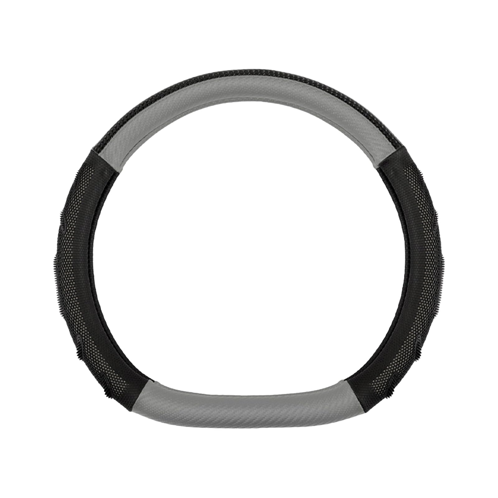 Lenkradbezug – Universell Passend 38 cm / 15 Zoll, rutschfest & Atmungsaktiv, Leder Lenkradhülle für C-Elysee/C-Zero/C1/C2/C3/C3 Aircross, c-D Black+Gray Lenkradbezug – Universell Passend 38 cm / 15 Zoll, rutschfest & Atmungsaktiv, Leder Lenkradhülle für C-Elysee/C-Zero/C1/C2/C3/C3 Aircross, c-D Black+Gray von RDQUYPC
