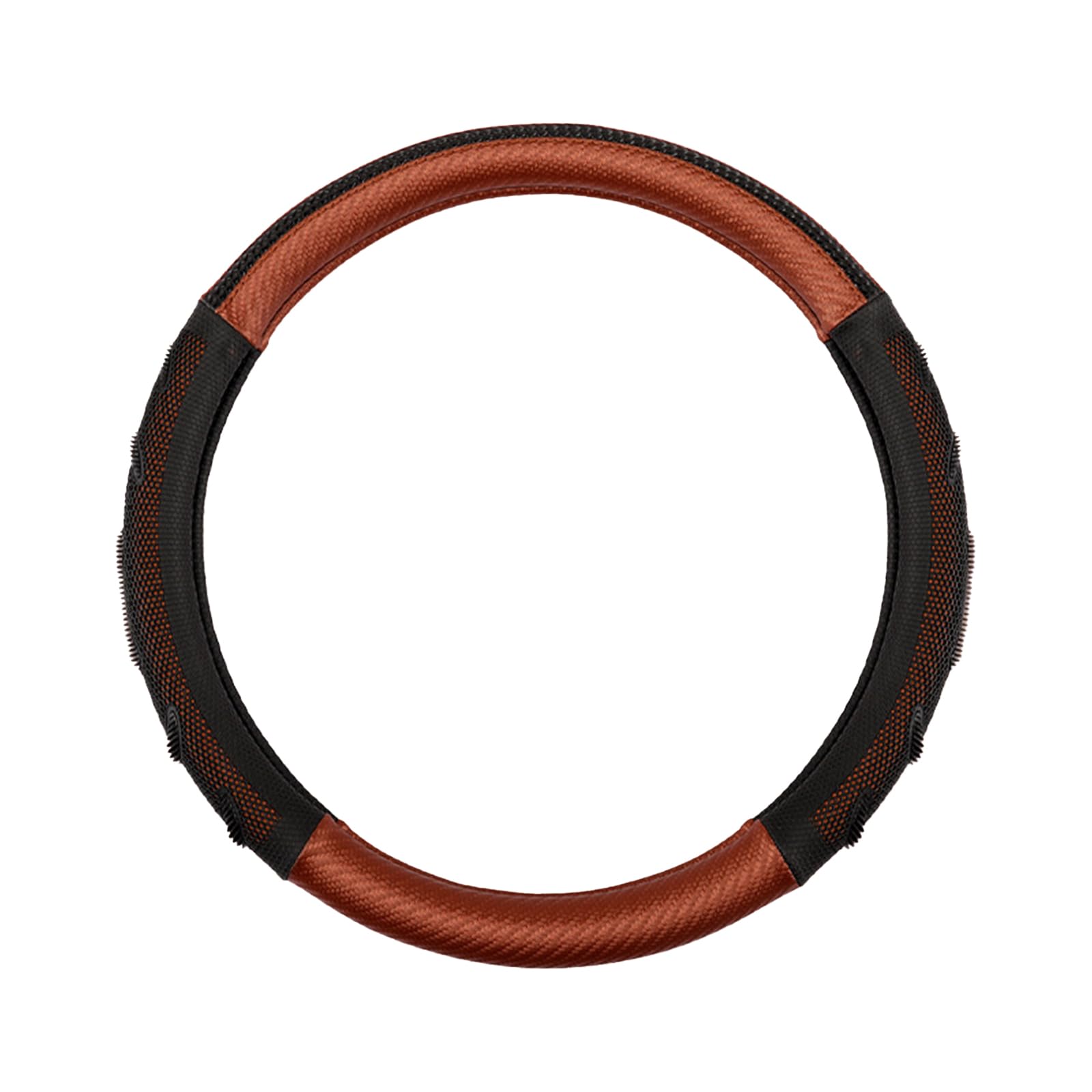 Lenkradbezug – Universell Passend 38 cm / 15 Zoll, rutschfest & Atmungsaktiv, Leder Lenkradhülle für Evasion/GS/Holidays/ID/Jumpy/LN/Oli, e-O Black+Brown Lenkradbezug – Universell Passend 38 cm / 15 Zoll, rutschfest & Atmungsaktiv, Leder Lenkradhülle für Evasion/GS/Holidays/ID/Jumpy/LN/Oli, e-O Black+Brown von RDQUYPC