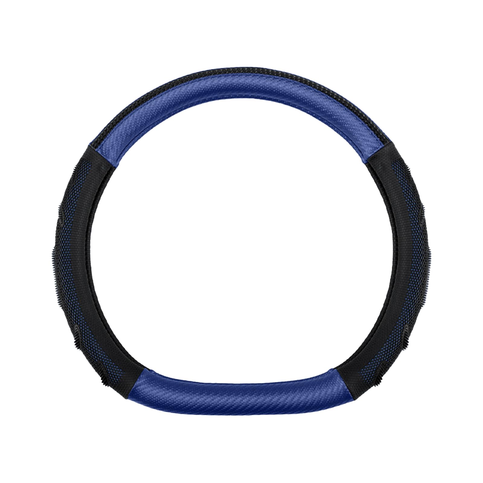 Lenkradbezug – Universell Passend 38 cm / 15 Zoll, rutschfest & Atmungsaktiv, Leder Lenkradhülle für Evasion/GS/Holidays/ID/Jumpy/LN/Oli, f-D Black+Blue Lenkradbezug – Universell Passend 38 cm / 15 Zoll, rutschfest & Atmungsaktiv, Leder Lenkradhülle für Evasion/GS/Holidays/ID/Jumpy/LN/Oli, f-D Black+Blue von RDQUYPC