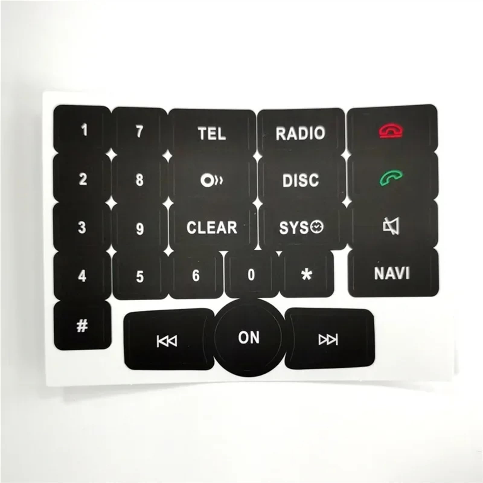RDWSPLI Auto Dekoration Kompatibel Mit Benz Für C 2007 2008 2009 2010 2011 2012 2013 2014 Tastenaufkleber-Reparaturset Control Dash-Tastenaufkleber Schalteretiketten-Kit(Type B) von RDWSPLI