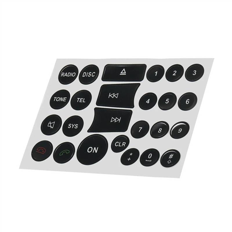 RDWSPLI Auto Dekoration Kompatibel Mit Benz Für GLK 2007 2008 2009 2010 2011 2012 2013 2014 Interner Tastenaufkleber Tastenabziehbilder Für Das Autoinnentasten-Reparaturset von RDWSPLI