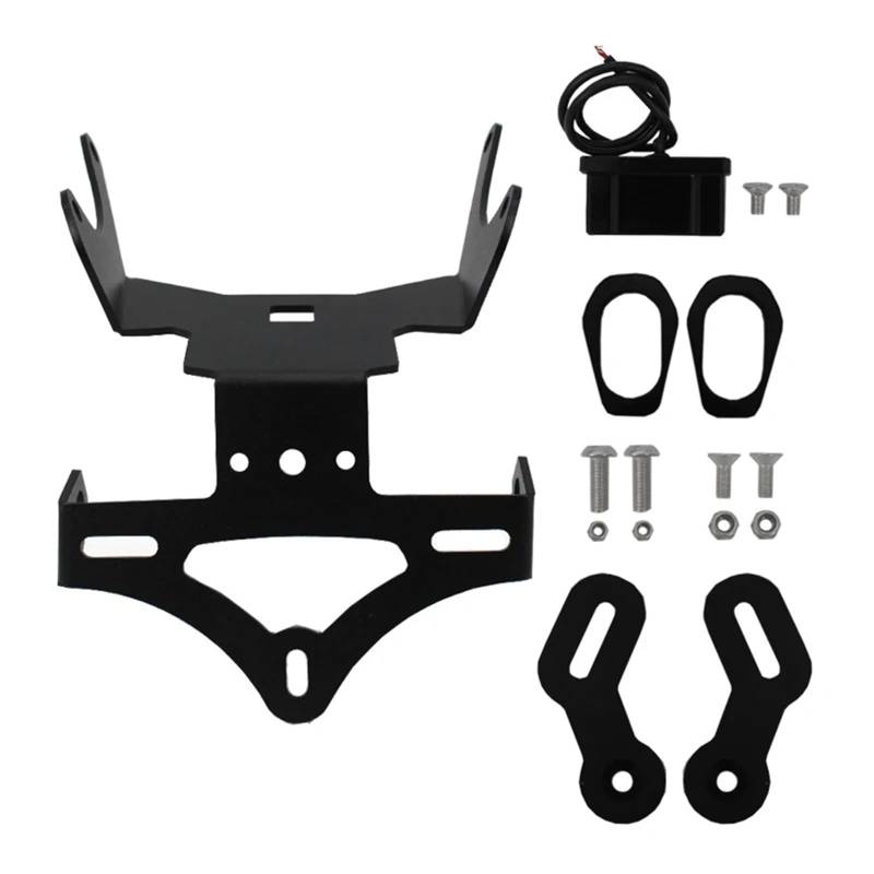 RDWSPLI Kennzeichenhalter Motorrad Für CB650R 2021 2022 2023 2024 Motorrad Heckklappe Kotflügel Hinten Halterung Kennzeichenrahmen Hinten Kartenhalter Ersatz Kit von RDWSPLI
