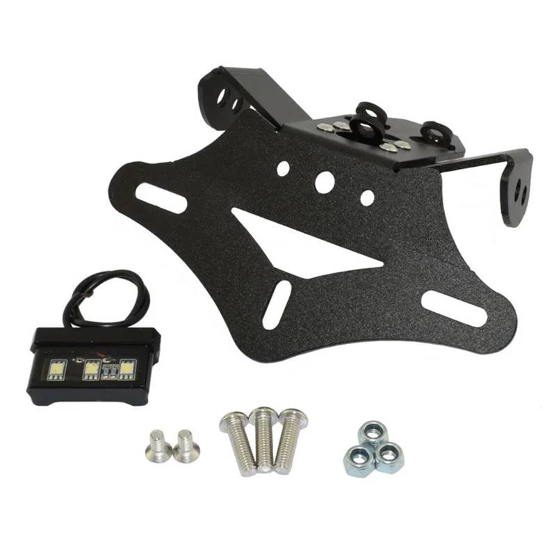 RDWSPLI Kennzeichenhalter Motorrad Für CBR1000RR 2008 2009 2010 2011 2012 2013 2014 2015 2016 Motorrad Kennzeichenhalter Rahmen Mit Licht Hinten Halterung Montieren von RDWSPLI