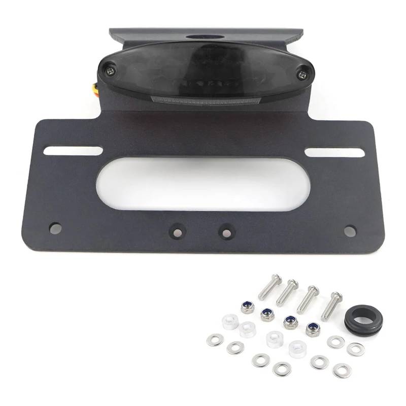 RDWSPLI Kennzeichenhalter Motorrad Für KLR650 2022-2023 Motorradzubehör Kennzeichenhalter Halterung Heckfender Eliminieren Ersatzkit(Grey) von RDWSPLI