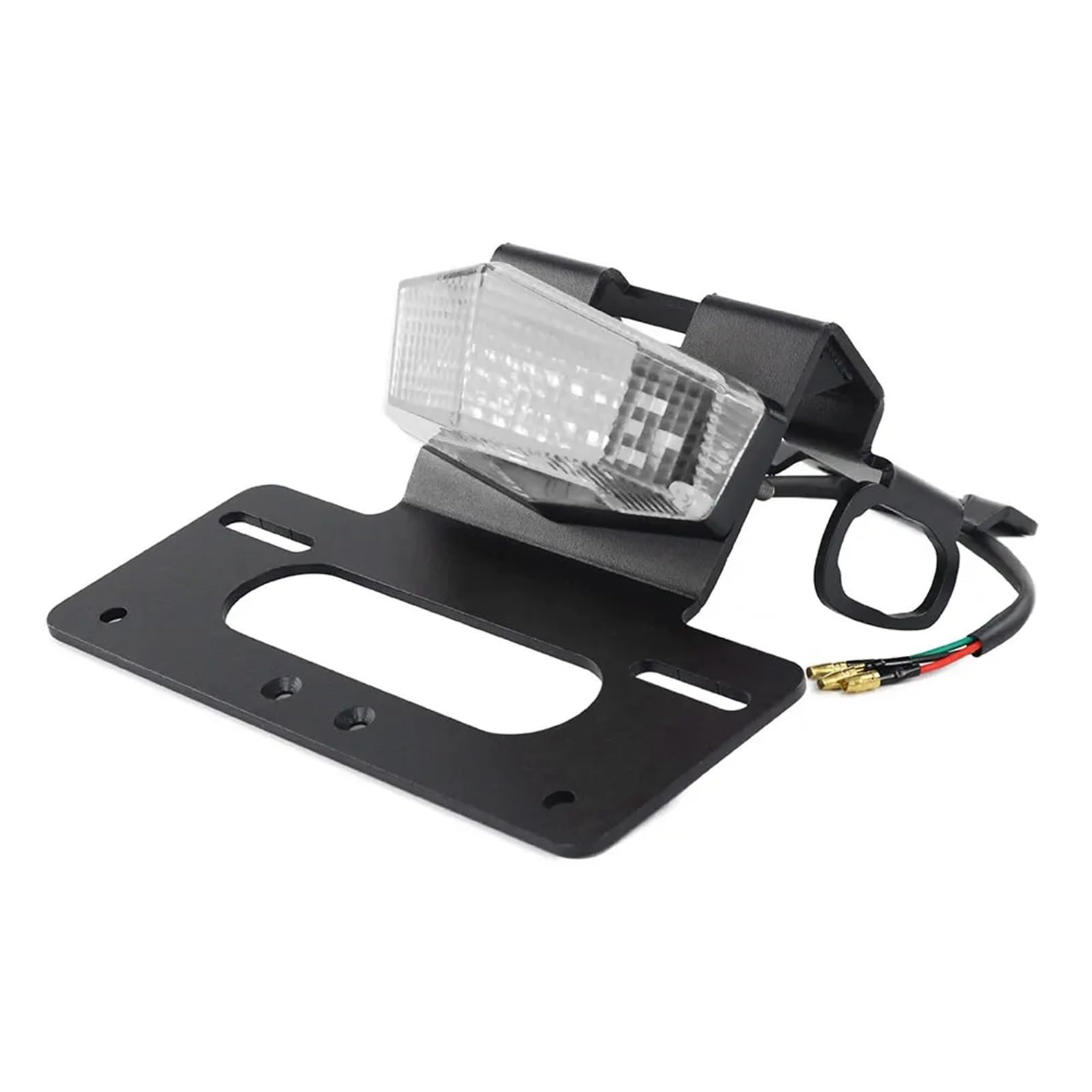 RDWSPLI Kennzeichenhalter Motorrad Für KLX230R 2020 2021 2022 2023 Kennzeichenhalter Fender Eliminieren Motorrad Bremslicht Nummernrahmen(Clear Without Reflector) von RDWSPLI