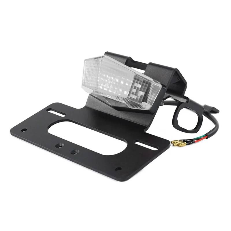 RDWSPLI Kennzeichenhalter Motorrad Für KLX230R 2020 2021 2022 2023 Kennzeichenhalter Fender Eliminieren Motorrad Bremslicht Nummernrahmen(Clear Without Reflector) von RDWSPLI