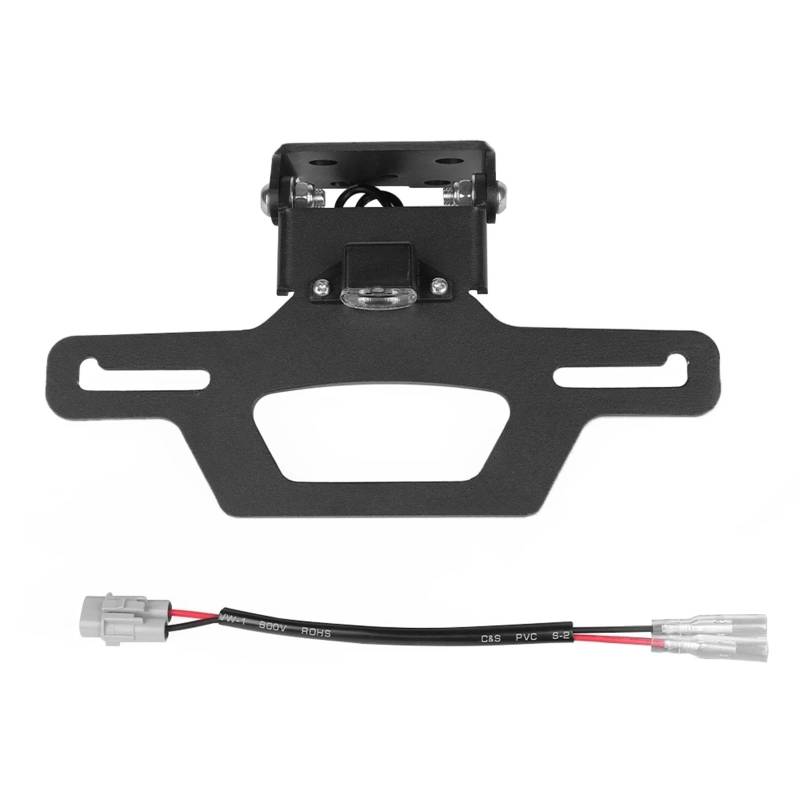 RDWSPLI Kennzeichenhalter Motorrad Für Ninja Für ZX-25R ZX250 Für ZX-4R ZX400R Für ZX-4RR ZX400RR 2023 2024 Motorrad Hinten Schwanz Ordentlich Kotflügel Eliminieren Kennzeichen Halter(Adjustable b) von RDWSPLI