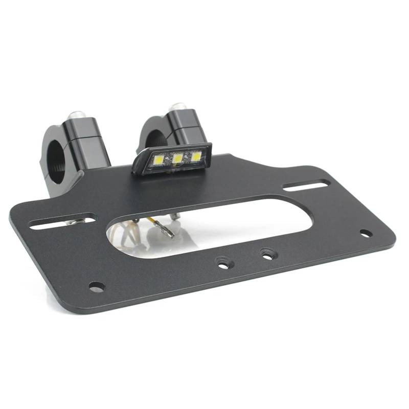 RDWSPLI Kennzeichenhalter Motorrad Für Ruckus Für Zoomer Für NPS50 2003-2024 Motorrad Kennzeichenhalter Halterung Heckklappe Kotflügel Mit Licht Beseitigen von RDWSPLI