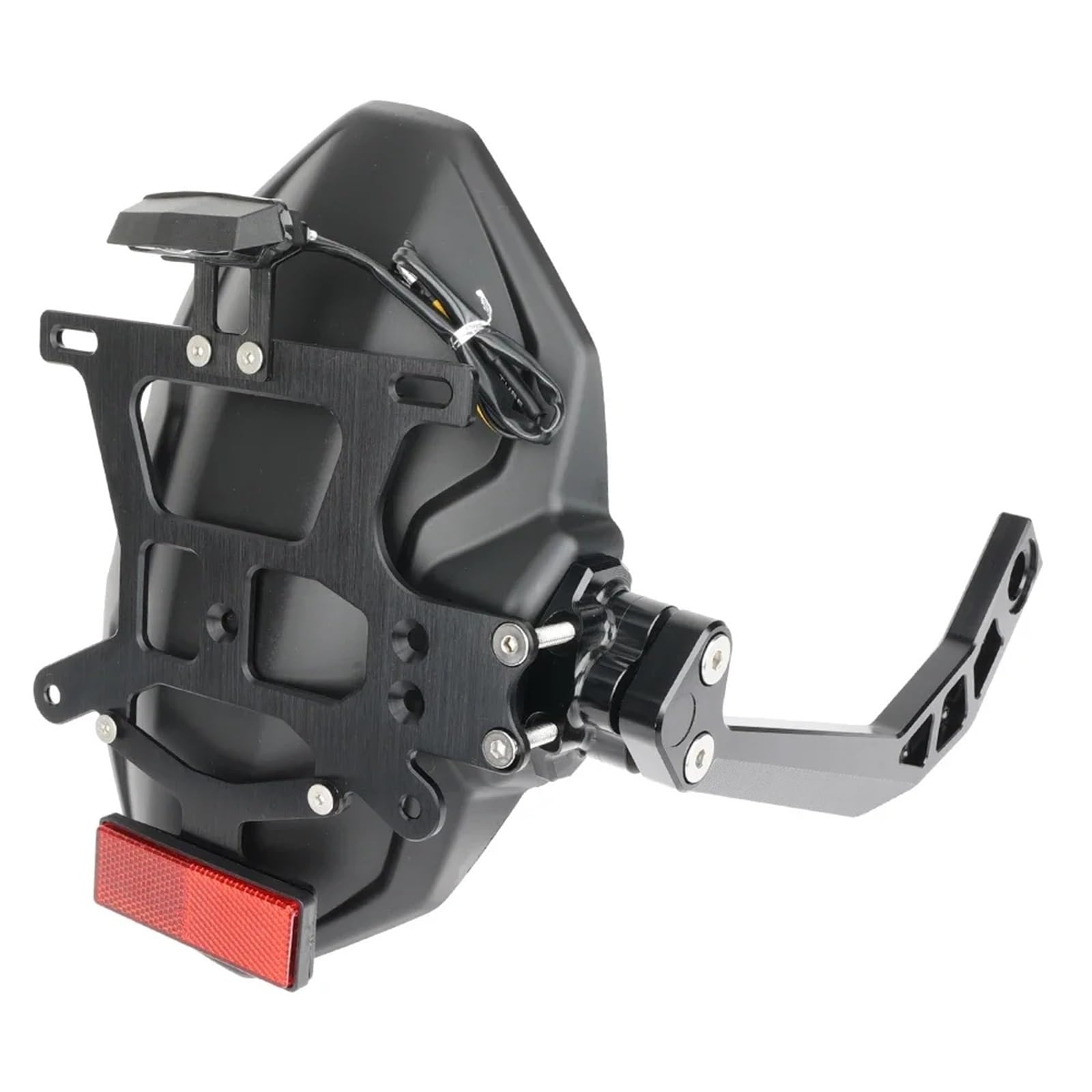 RDWSPLI Kennzeichenhalter Motorrad Für X-ADV750 Für V1 2017-2020 Für V2 Für Forza 750 2018-2023 Hinteres Kotflügelrad Für Spritzschutz Kotflügel Kennzeichenrahmen(Black) von RDWSPLI